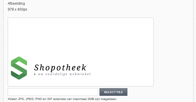 Shopotheek afbeelding wijzigen