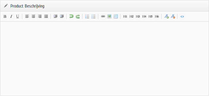 Shopotheek tekst editor