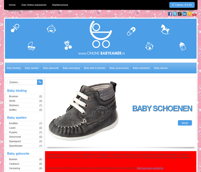 Shopotheek content achtergrond kleur