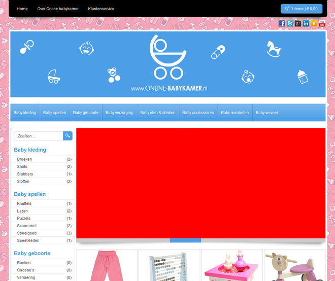 Shopotheek diashow achtergrond kleur