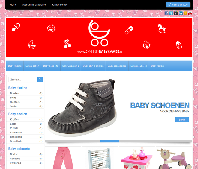 Shopotheek header achtergrond kleur