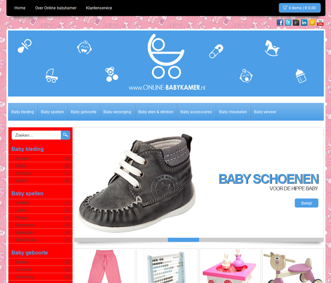Shopotheek linkermenu achtergrond kleur