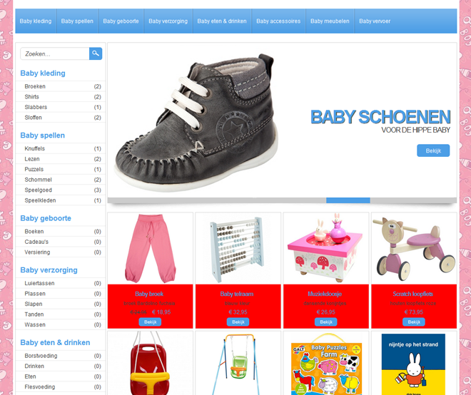 Shopotheek product display achtergrond kleur