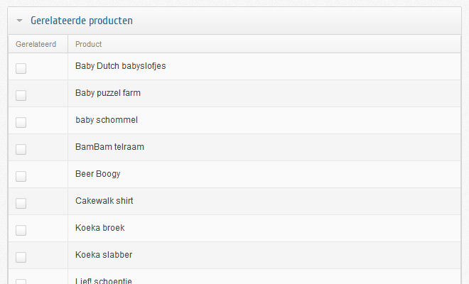 Shopotheek gerelateerde producten