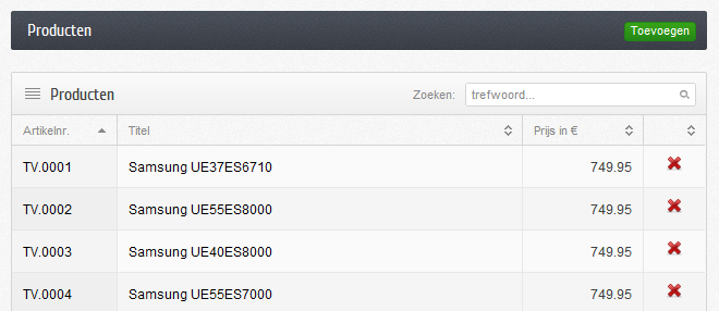 Shopotheek producten