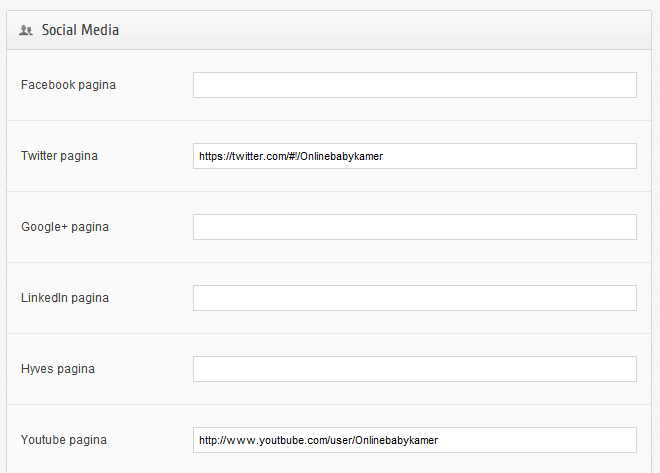 Shopotheek webwinkel beheer social media