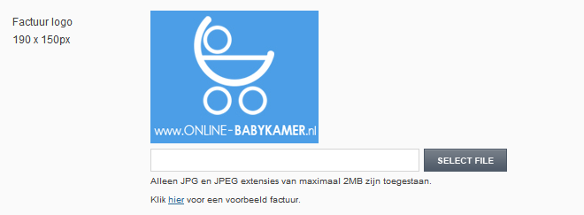 Shopotheek webwinkel factuur logo